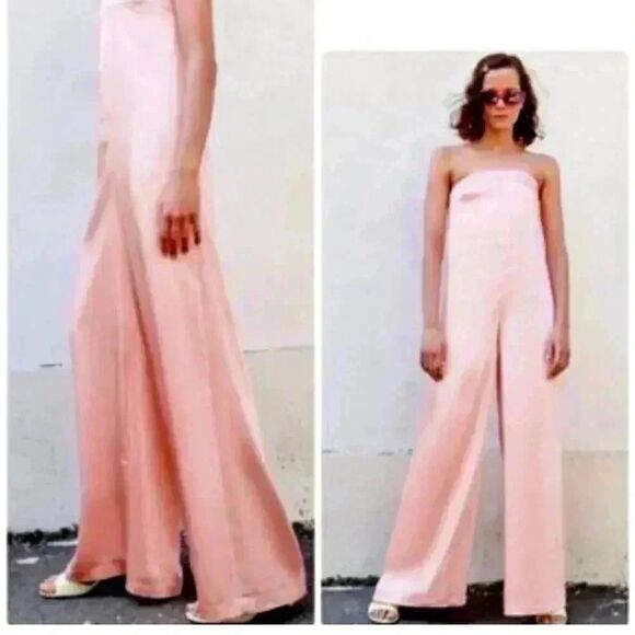 Zara pink wide leg jumpsuit - Picture 14 of 14